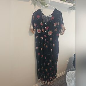 Black Floral Jumpsuit